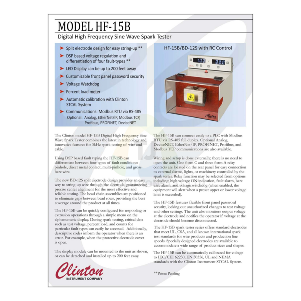 Clinton-spark-tester_HF-15B