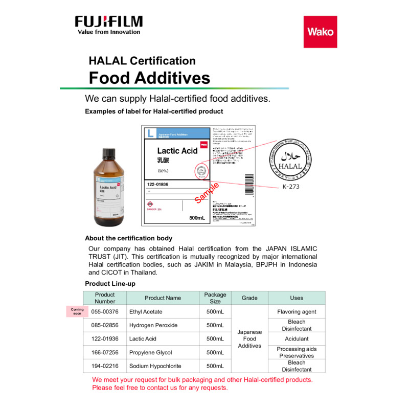 Halal Certification Food Additives