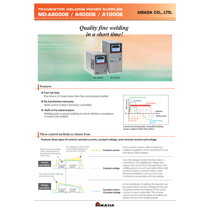 MD-A8000B_A4000B_A1000B_Transistor Welding Power Supply_Catalog