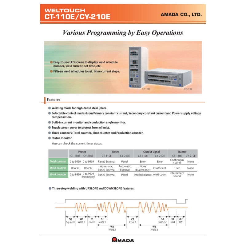 CT-110E_CY-210E_Single-Phase AC Welding Power Supply_Catalog
