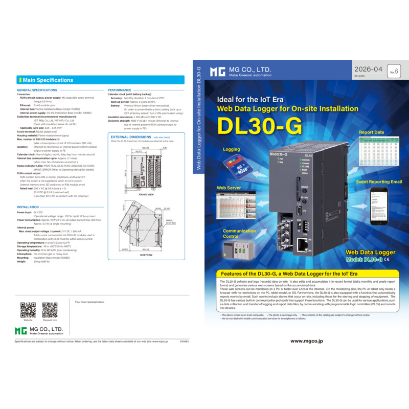Data Web Logger_DL30-G_Catalog