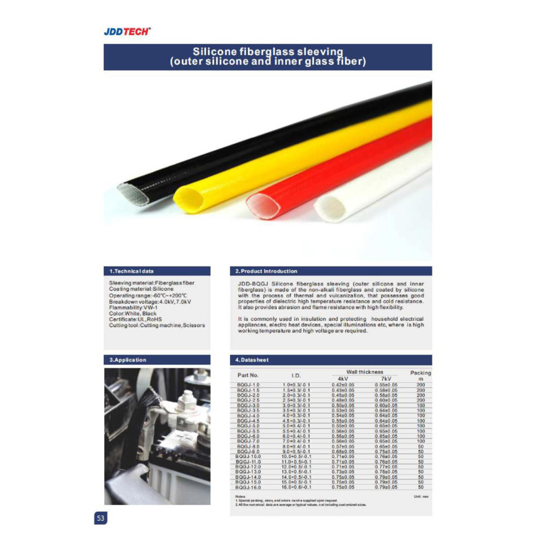 Silicone fiberglass sleeving_Catalog