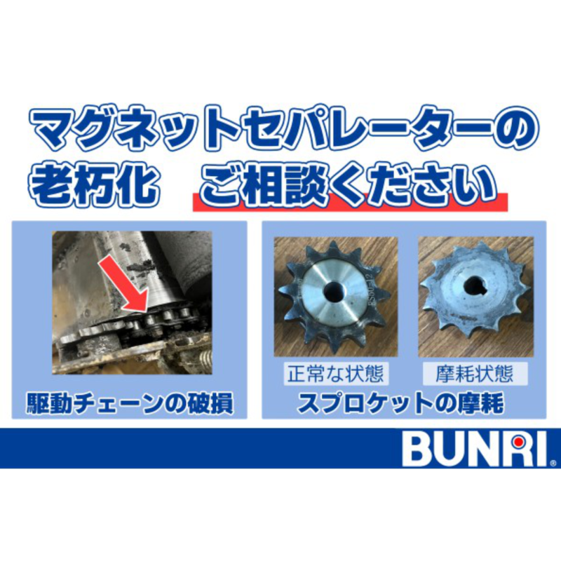駆動部の摩耗・スラッジ詰まりを解決！マグネットセパレーター