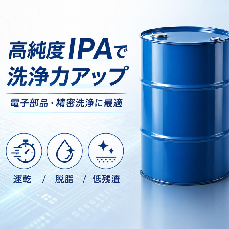 工業用途における代表的有機溶剤の基礎と特性 │ IPA(イソプロピルアルコール)