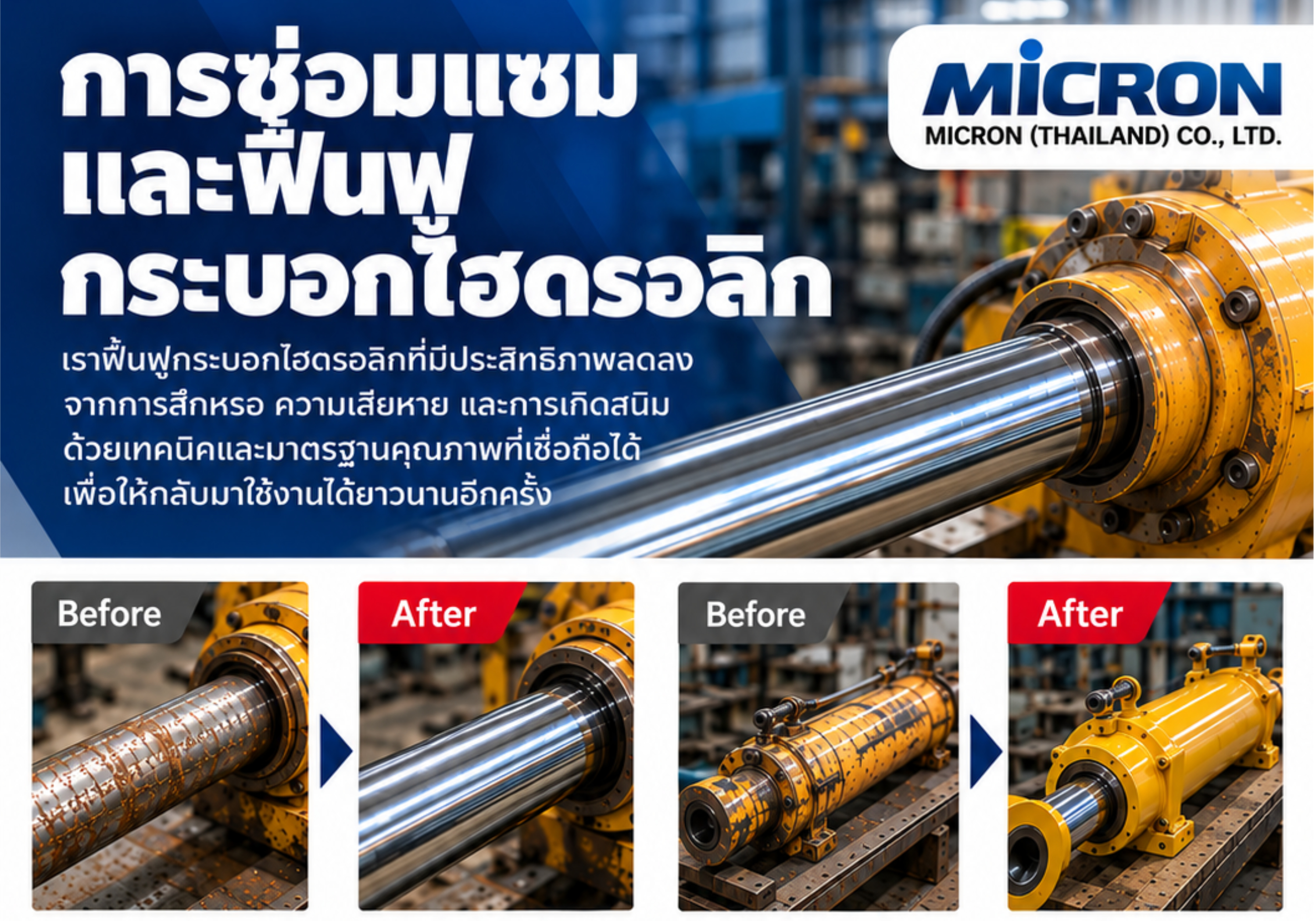 การตรวจสอบ ซ่อมแซม และฟื้นฟูอุปกรณ์และเครื่องจักรหลังน้ำท่วมในประเทศไทย | MICRON (THAILAND) CO., LTD.