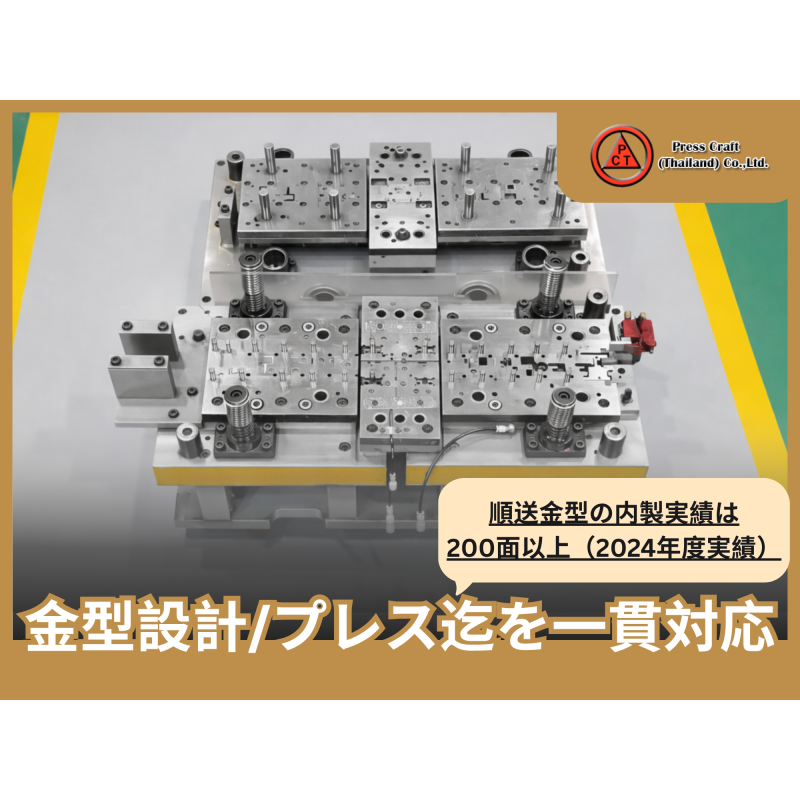 【Medium- and Large-Sized Press Parts】Integrated Production in Thailand from Die Manufacturing and 35–300t Pressing to Welding, Painting, and Assembly