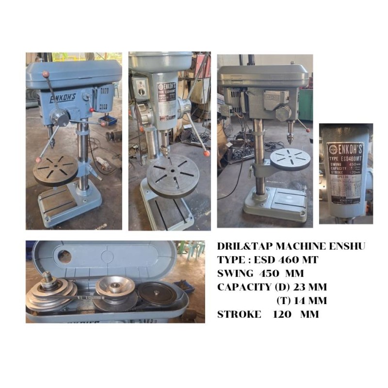 Used Drill & Tap Machine ENSHU ESD 460 MT – Swing 450 mm, Drilling 23 mm