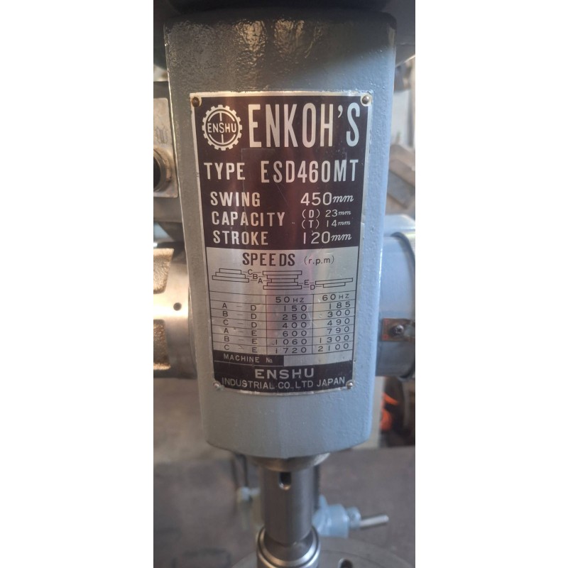ขายเครื่องเจาะ–ต๊าป ENSHU ESD 460 MT มือสอง Swing 450 mm กำลังเจาะ 23 mm
