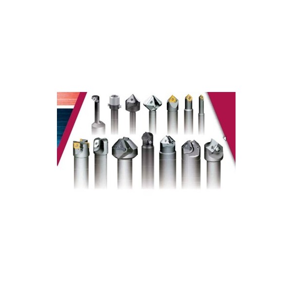 Centering tool, chamfering tool holder, and insert included