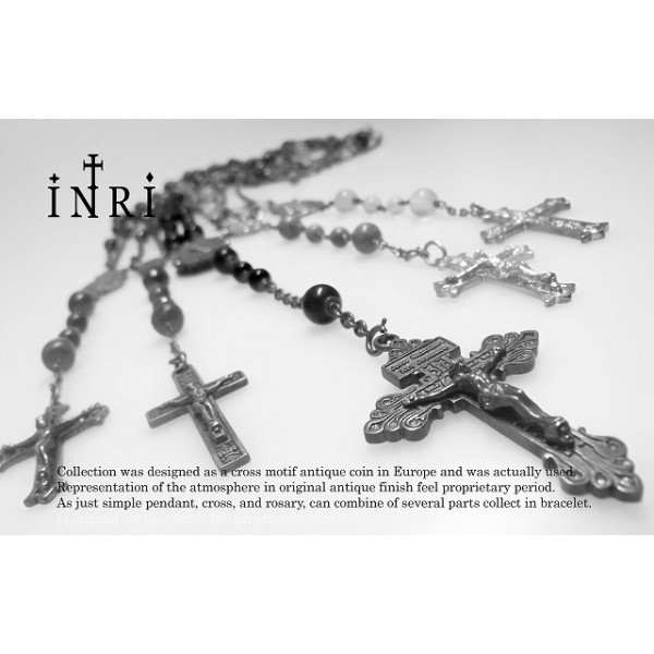 ไม้กางเขนและเหรียญสไตล์แอนทีค 【INRI】