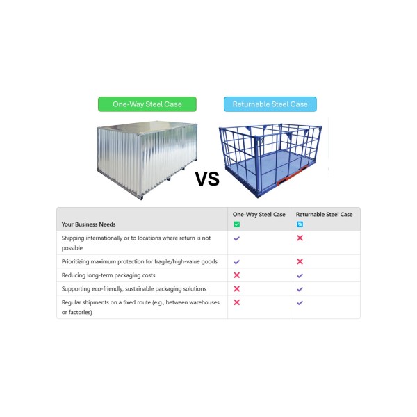 Cut Transportation Costs! One-Way Steel Case or Returnable Steel Case – Which Saves You More?