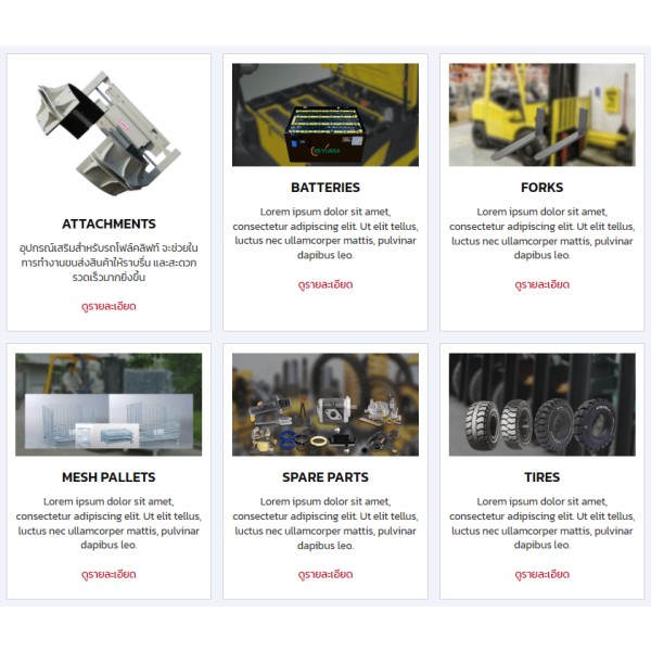 อะไหล่รถยกโฟล์คลิฟท์และอุปกรณ์เสริม (Forklift Parts & Accessories) บริการรวดเร็ว คุณภาพสูง