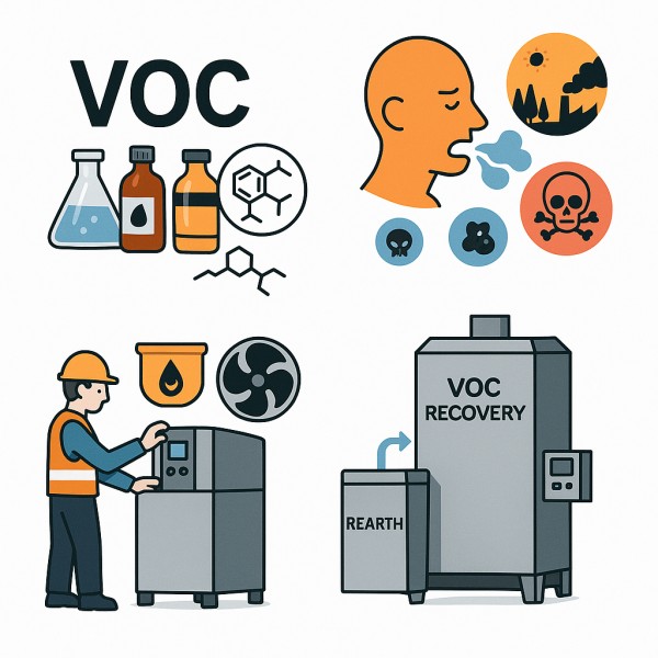 What Are VOCs? ｜ Risks, Regulations, and REARTH® Recovery System for Industrial Emissions