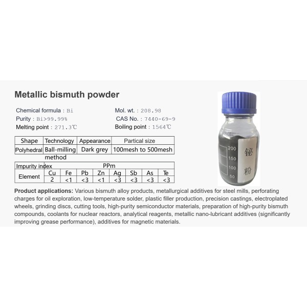 High-Purity Metallic Bismuth Powder (99.99%) | Low-Temperature Alloy & Electronic Material Solution | Nissei Thailand