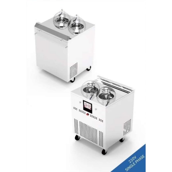 เครื่องทำไอศกรีม รุ่น Combi V2 : เครื่องทำไอศกรีม 2 รสชาติ พร้อมโชว์ไอศกรีมในตัว สะดวก ใช้งานง่าย