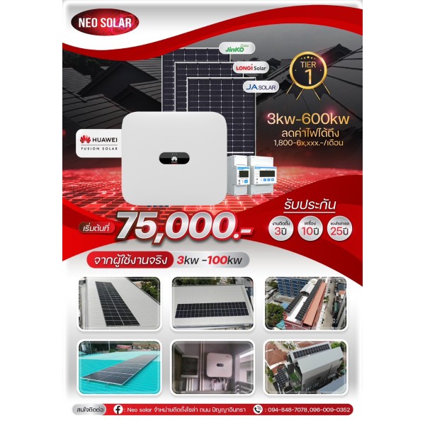 住宅と工場向けソーラーシステム – Neo Solar Minerの太陽光発電で電気代を削減