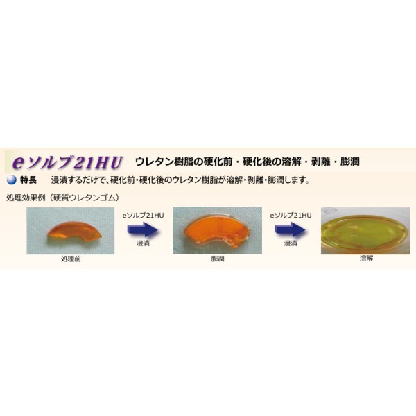 ポリウレタン樹脂除去剤「eSolve 21HU」｜ 簡単剥離・時短・高い安全性