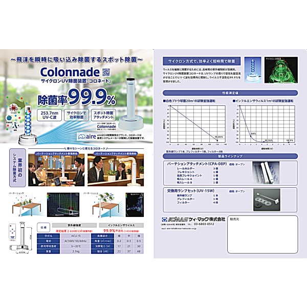 ที่สุดแห่งเครื่องฟอกอากาศเฉพาะจุด! เปิดตัว "コロネード"! ดูดและกำจัดละอองฝอยละอองลอย