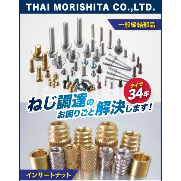 ねじ調達のお困りごとはタイモリシタにお任せください。(タイ、サムットプラーカーン)
