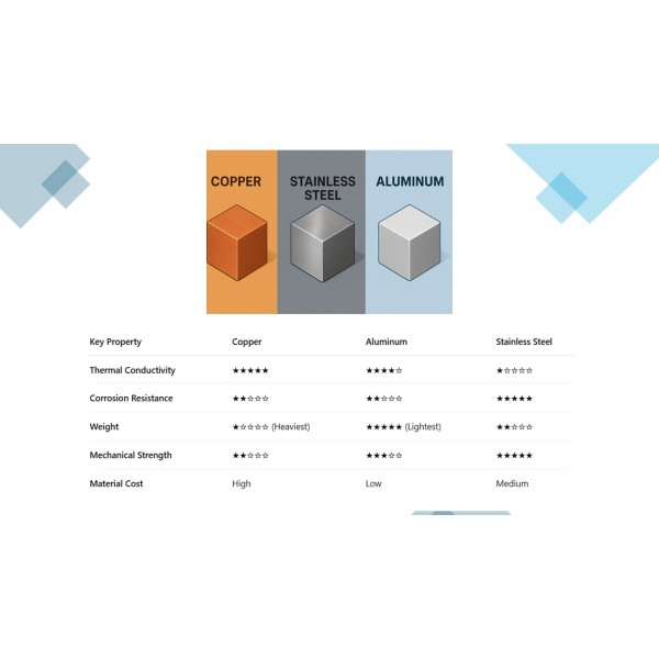 Stainless Steel vs Aluminum vs Copper: Which Material Transfers Heat More Efficiently?