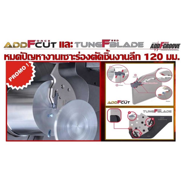 AddForceCut and TungFeedBlade High-Rigidity Grooving and Parting System  