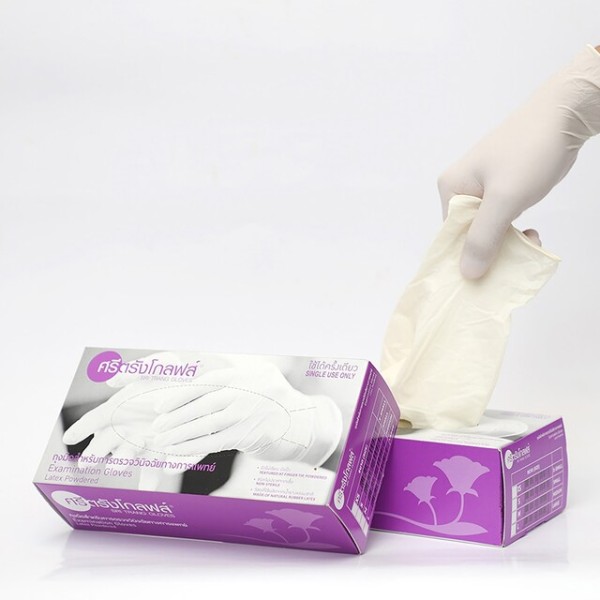 Letex Gloves Powder (100pcs./Box) ลาเท็กซ์ ถุงมือ ไทย กรุงเทพฯ