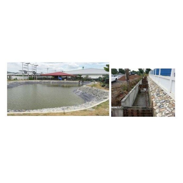 Reservoir and Drainage Construction and Comprehensive Exterior Solutions for Factories in Thailand