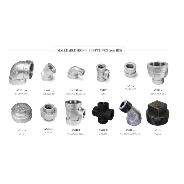 MALLEABLE IRON PIPE FITTINGS (300 IBS)