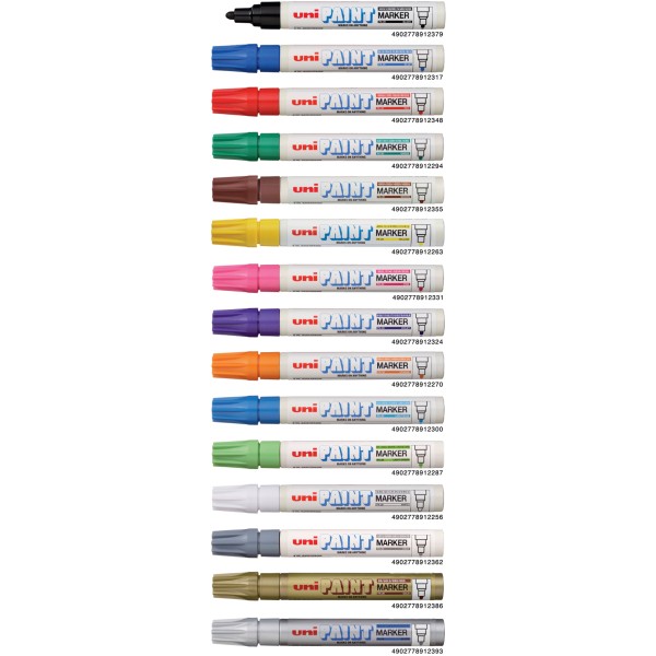 PX-20 When it comes to 'paint markers,' this is it! A functional paint marker with excellent adhesion, quick drying, and vivid color properties. Bangkok Thailand