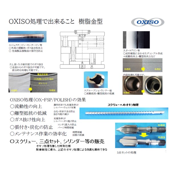 樹脂金型の性能を向上させるOXISO処理技術