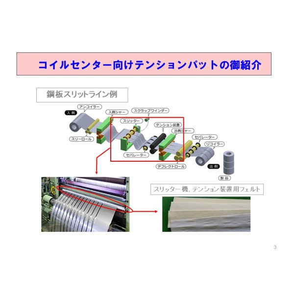 コイルセンター用テンションパッド タイ